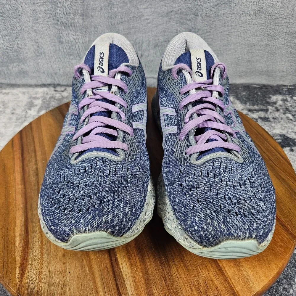 ASICS GEL-Nimbus 24 Shoes Womens 8.5 Purple Speckle Running Sneaker 1012B370